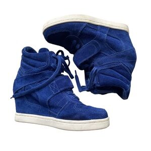 ☘️ASH Bowie Wedge Sneakers – Royal Blue Suede
